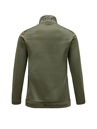 PEAK PERFORMANCE | Chaqueta interior con cremallera y capucha Rider Tech para mujer | olive
